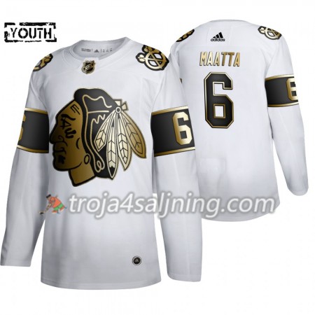 Chicago Blackhawks tröja Olli Maatta 6 2019-2020 Adidas Golden Edition Vit Authentic - NHL Tröjor Barn Chicago Blackhawks tröja Olli Maatta 6 2019-2020 Adidas Golden Edition Vit Authentic - NHL Tröjor Barn